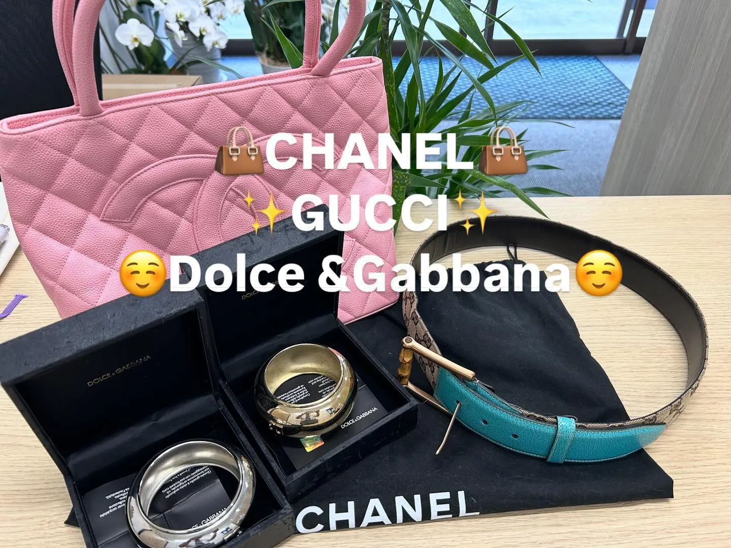 ✨CHANELバッグ、GUCCIベルト、ドルガバのブレスレッ...