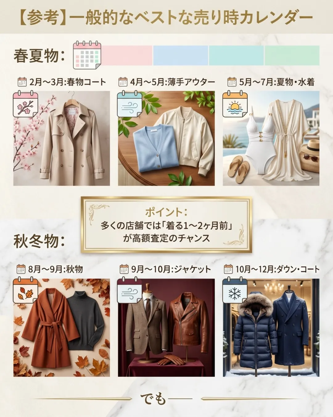 「真夏にダウンを売ると損をする」
